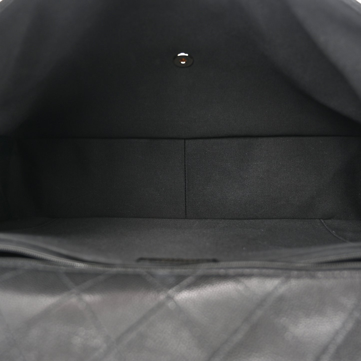 Caviar Quilted XXL Travel Flap Bag Black