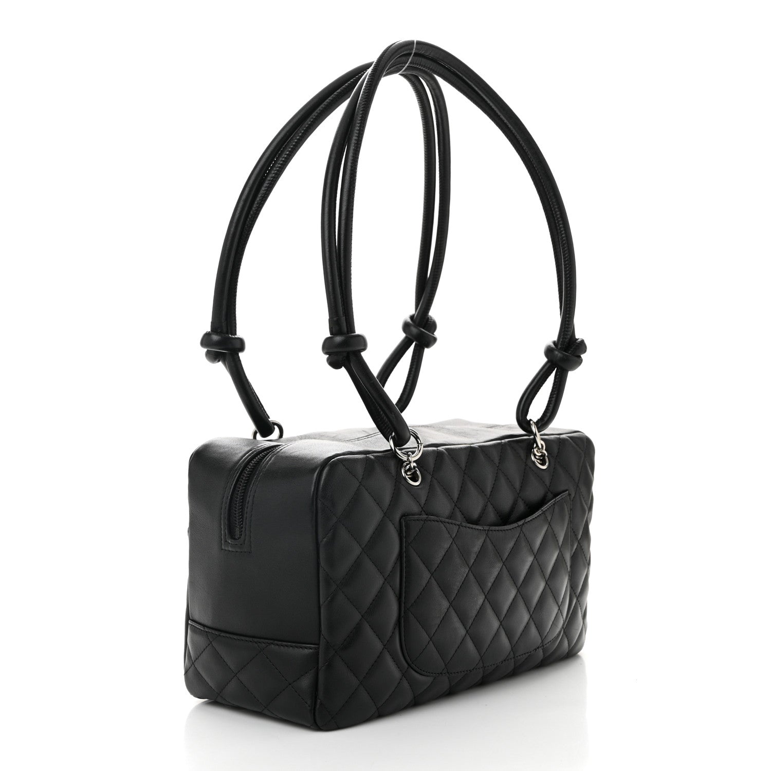 Chanel Calfskin Quilted Large Cambon Bowler Black 3 of 10