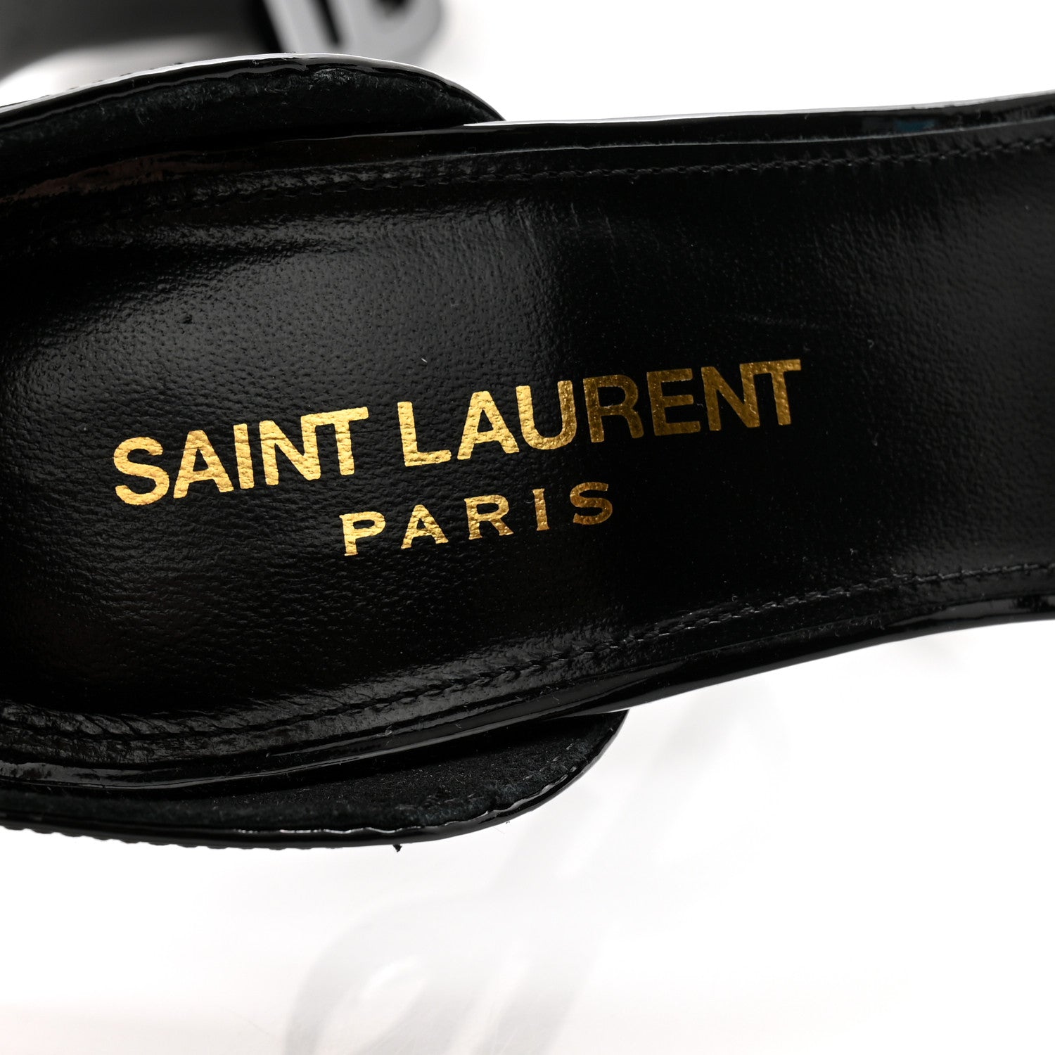 Saint Laurent Patent Calfskin Opyum 110 Sandals 36.5 Black 6 of 10