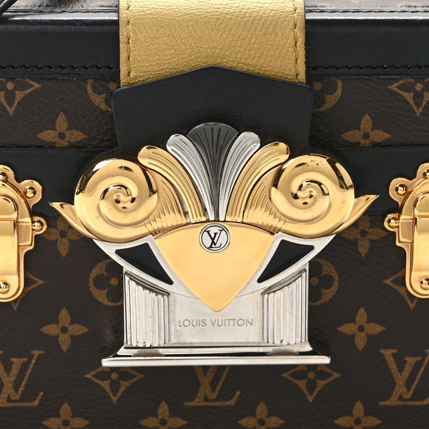 Louis Vuitton Monogram Column Petite Malle Black 7 of 11