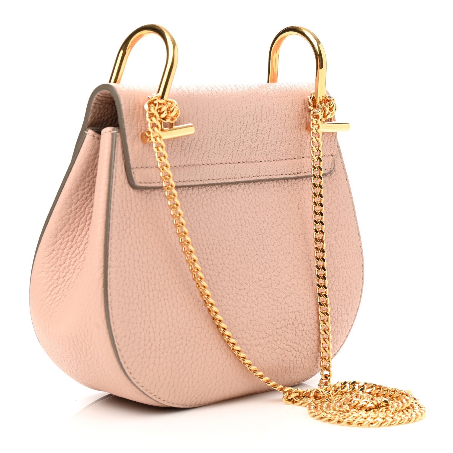 Chloe Grained Lambskin Mini Drew Shoulder Bag Cement Pink 1 of 11