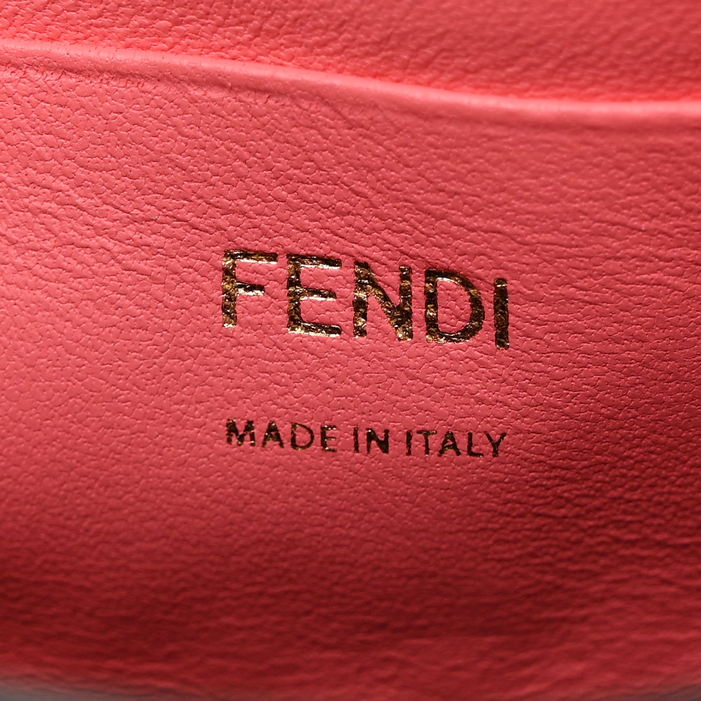 Nappa FF 1974 Embossed Mini Baguette Pink Dalia