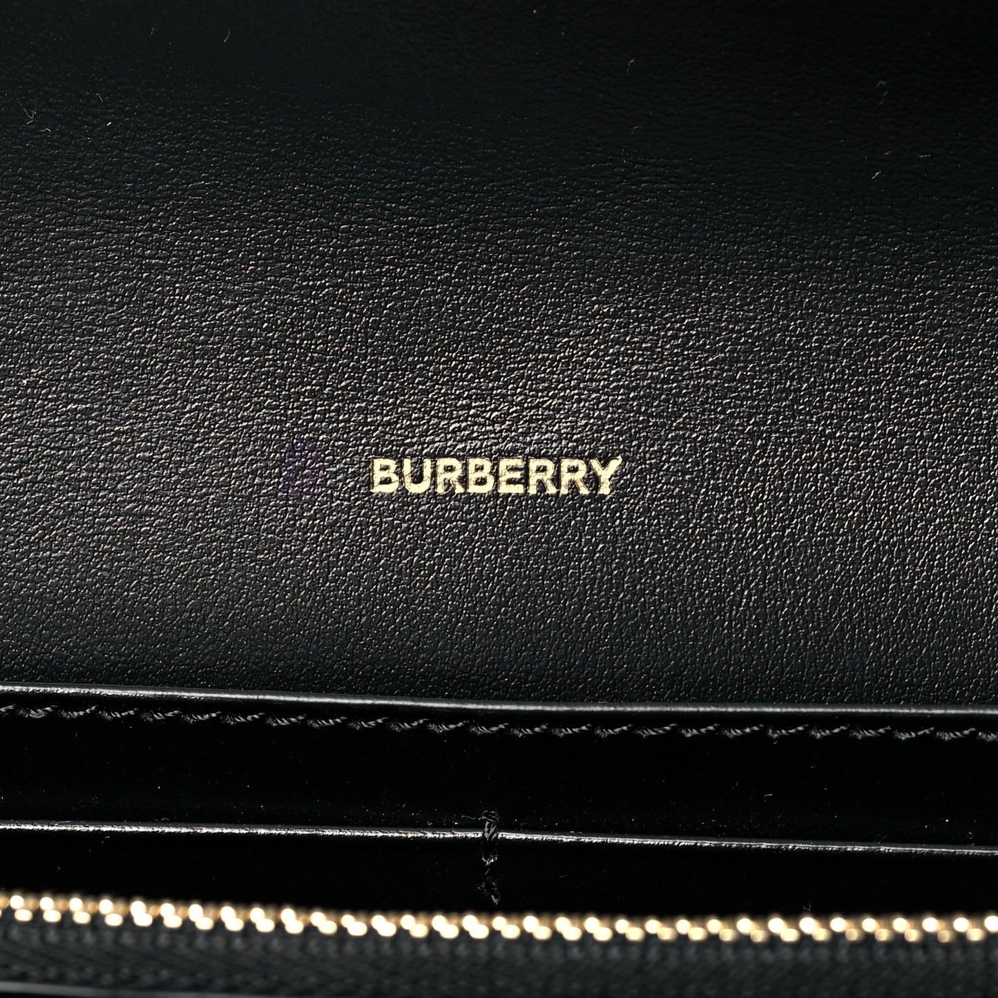 Grainy Calfskin Vintage Check Wallet With Detachable Strap Black