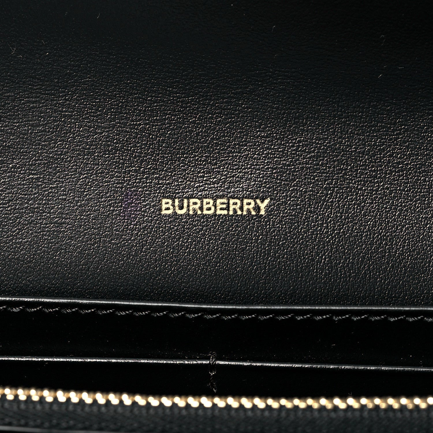 Burberry Grainy Calfskin Vintage Check Wallet With Detachable Strap Black 6 of 9