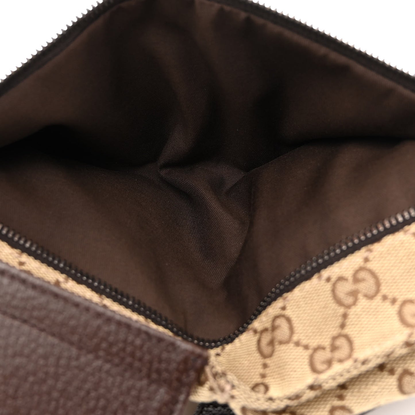 Monogram Double Pocket Belt Bag Dark Brown