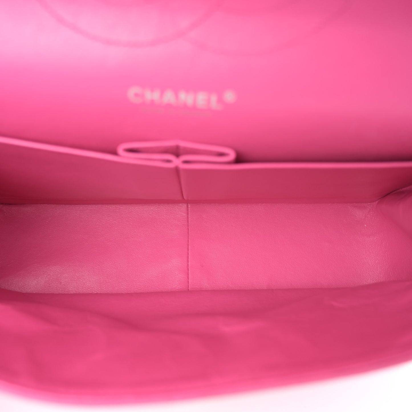 Iridescent Caviar Quilted Jumbo Double Flap Pink