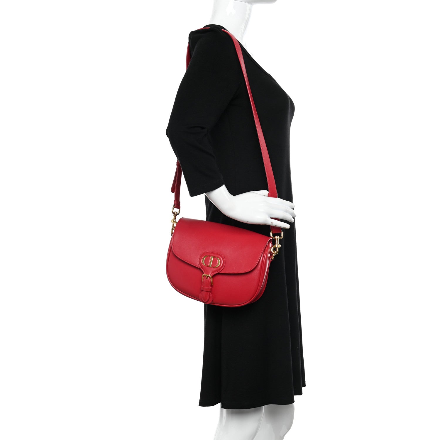 Christian Dior Box Calfskin Medium Bobby Flap Raspberry 2 of 14