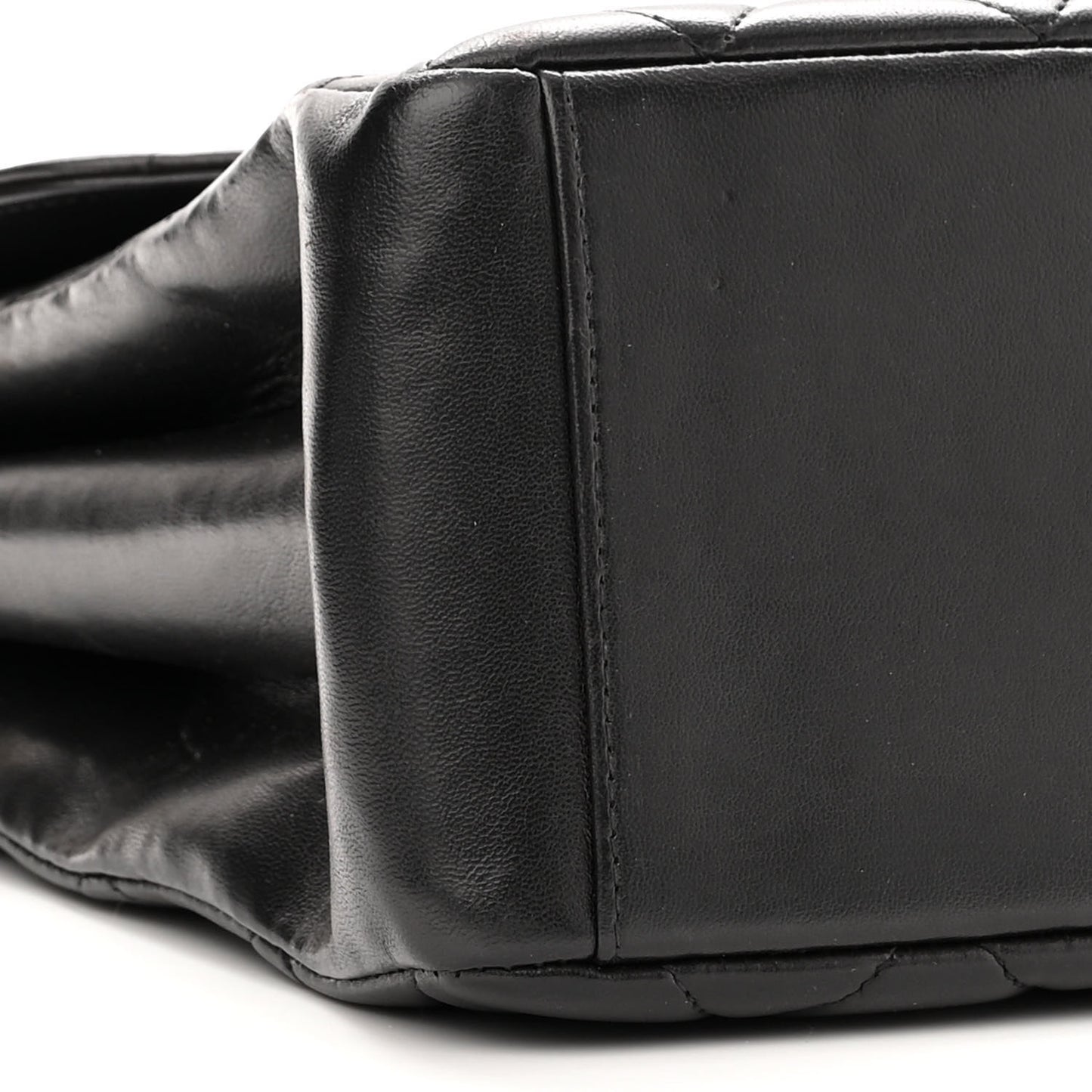 Lambskin Quilted CC Flap Shoulder Bag Black