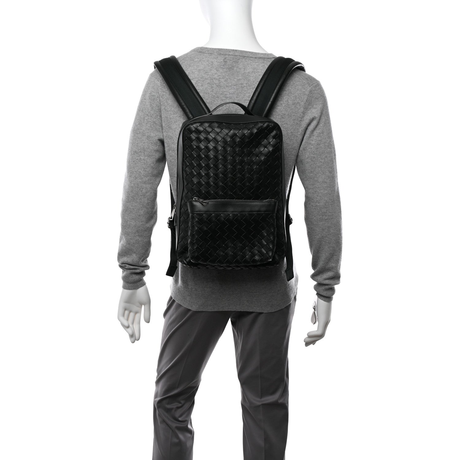 Bottega Veneta Nappa Intrecciato Avenue Backpack Inkwell 2 of 13