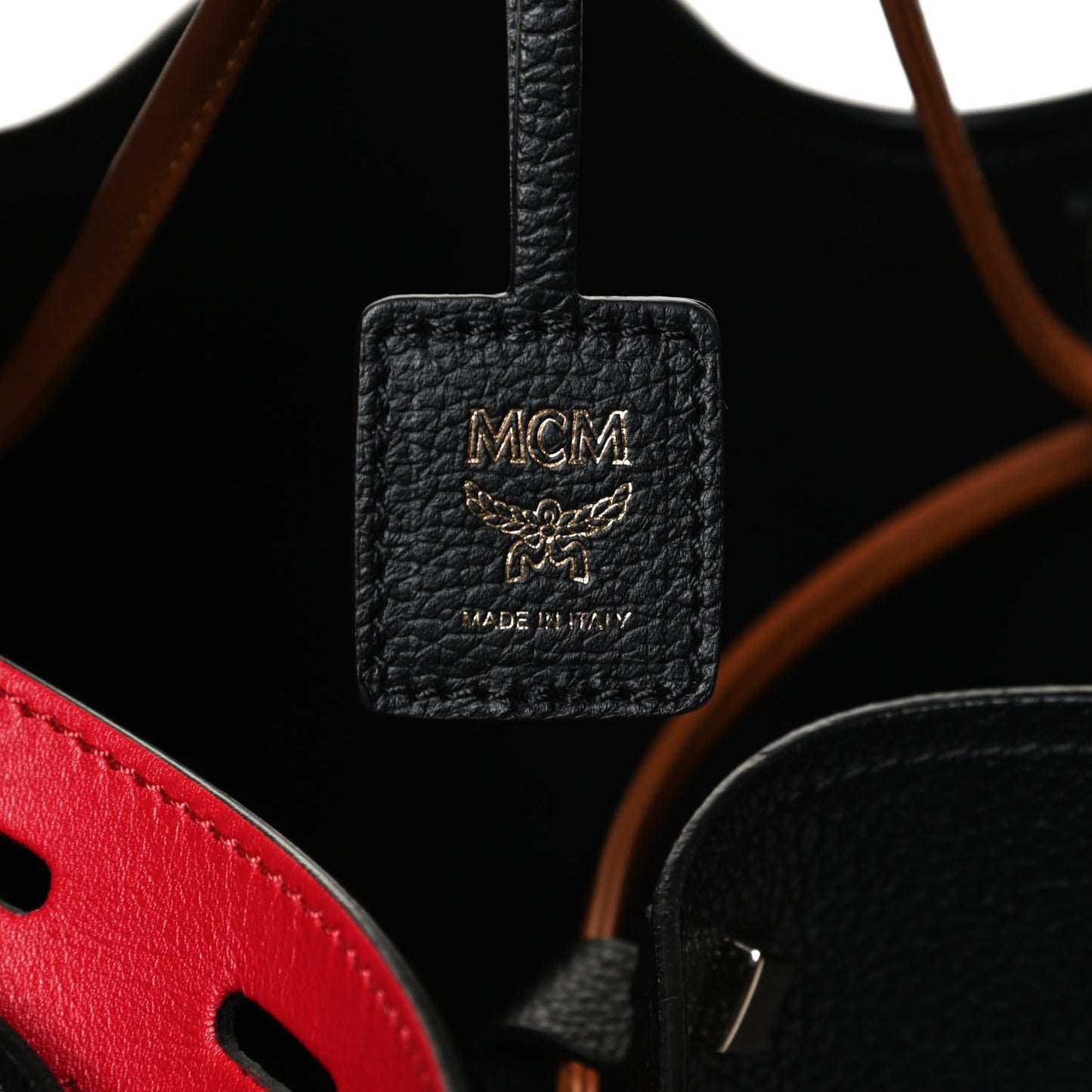 Goatskin Medium Milano Drawstring Bag Black