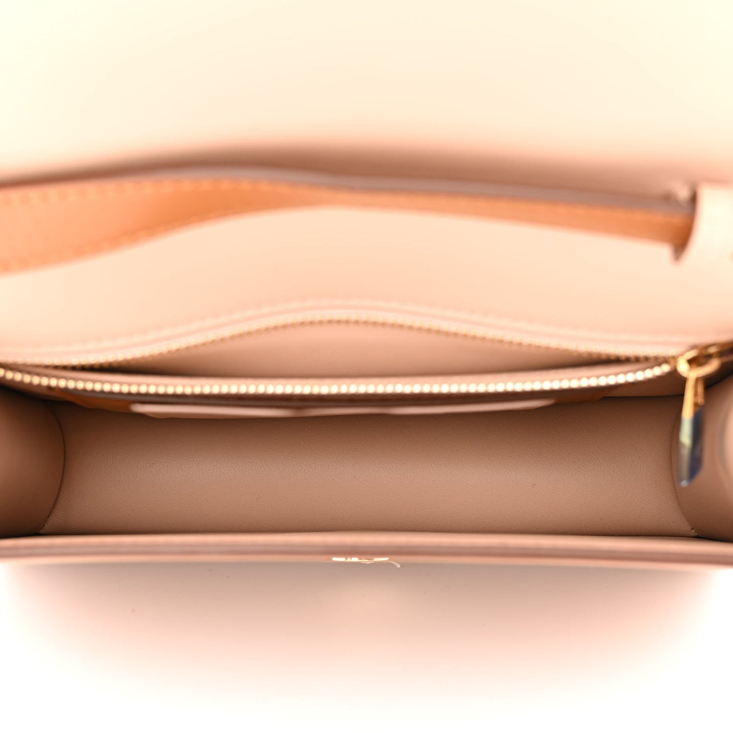 Smooth Calfskin Four Ring Knuckle Crossbody Bag Tan