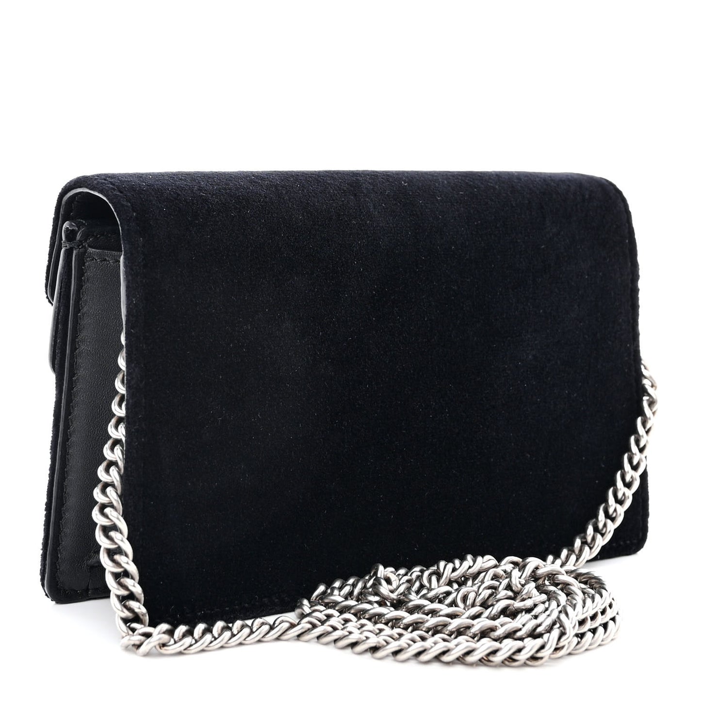 Suede Super Mini Dionysus Shoulder Bag Black