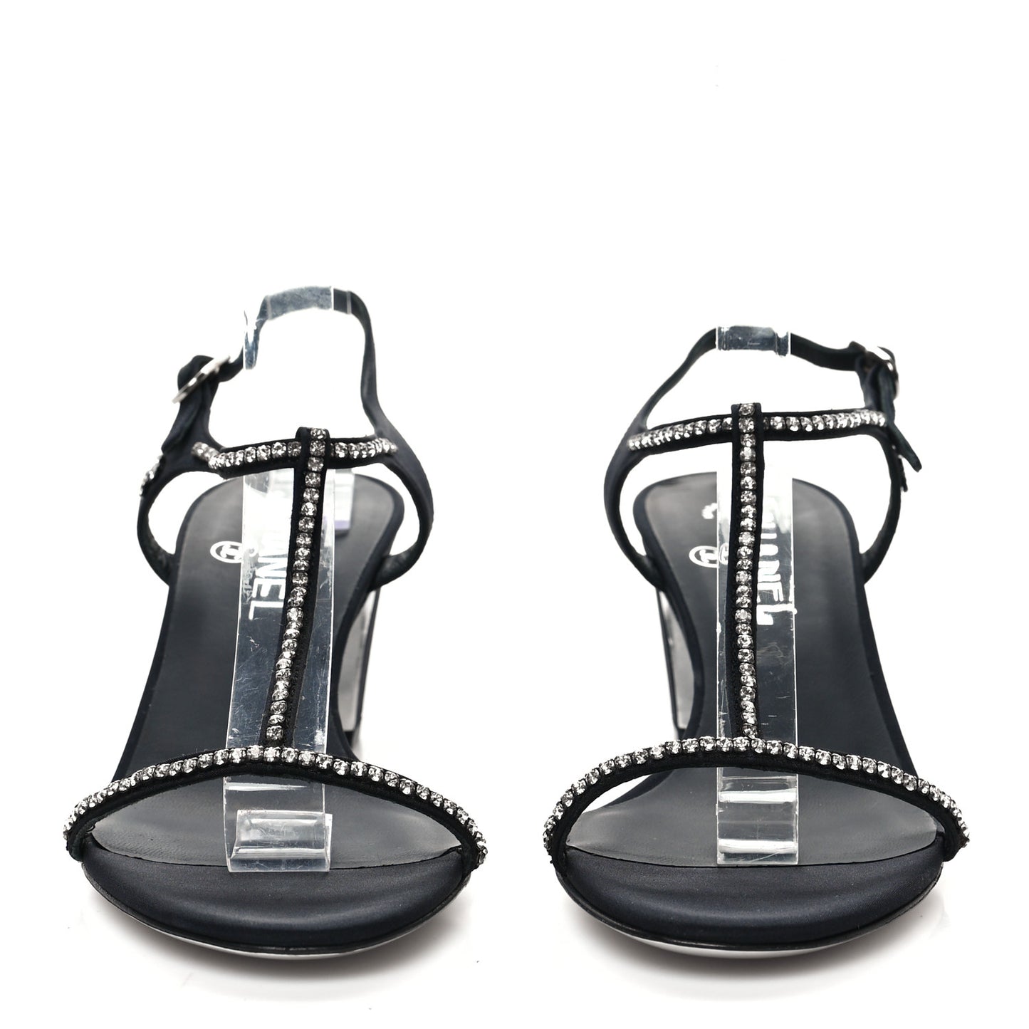 Crystal CC Sandals 37 Black