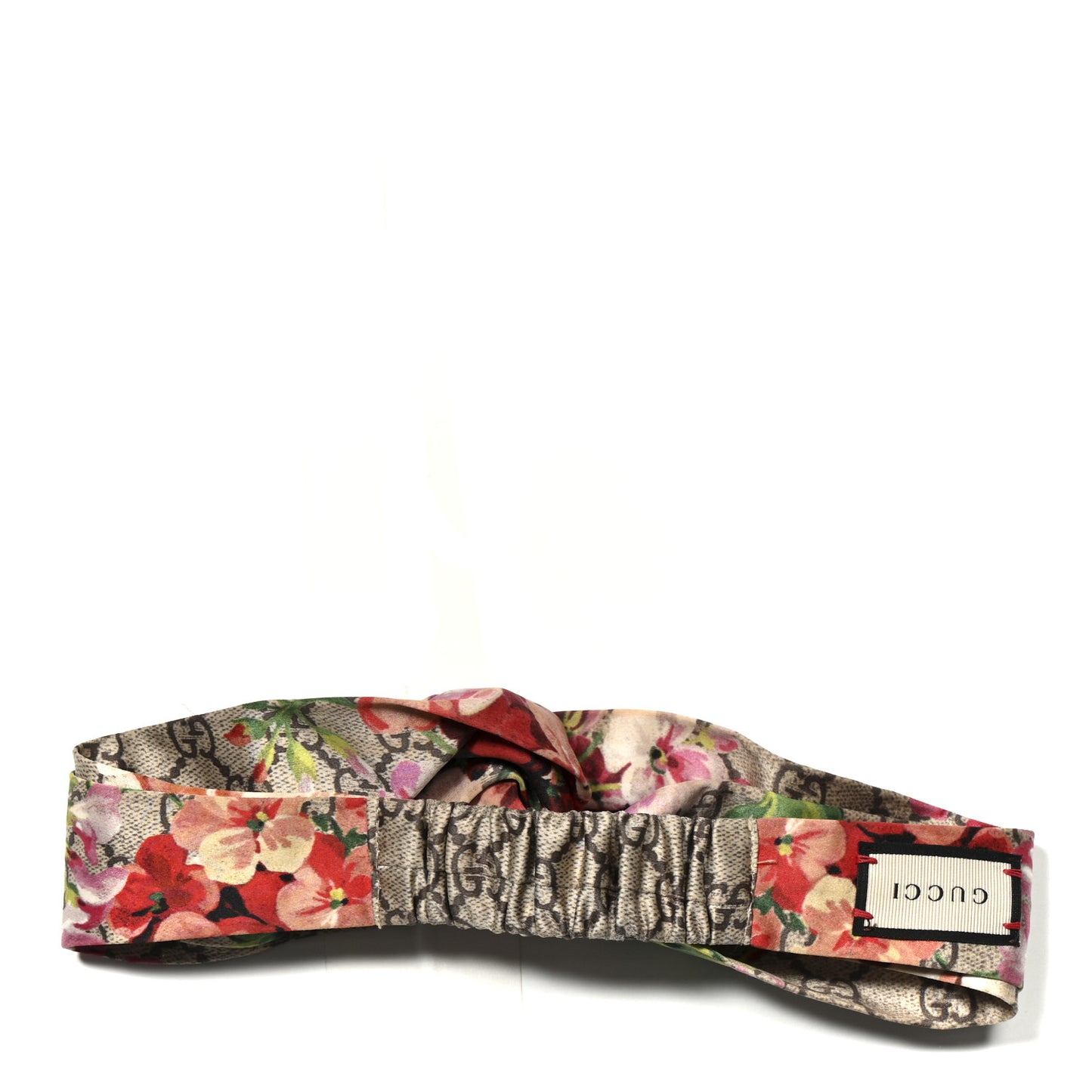 Silk Monogram Blooms Print Headband Antique Rose