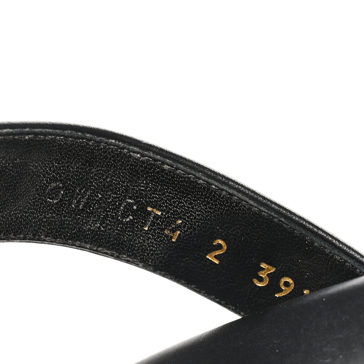 Calfskin Roman Stud Slide Sandals 39.5 Black