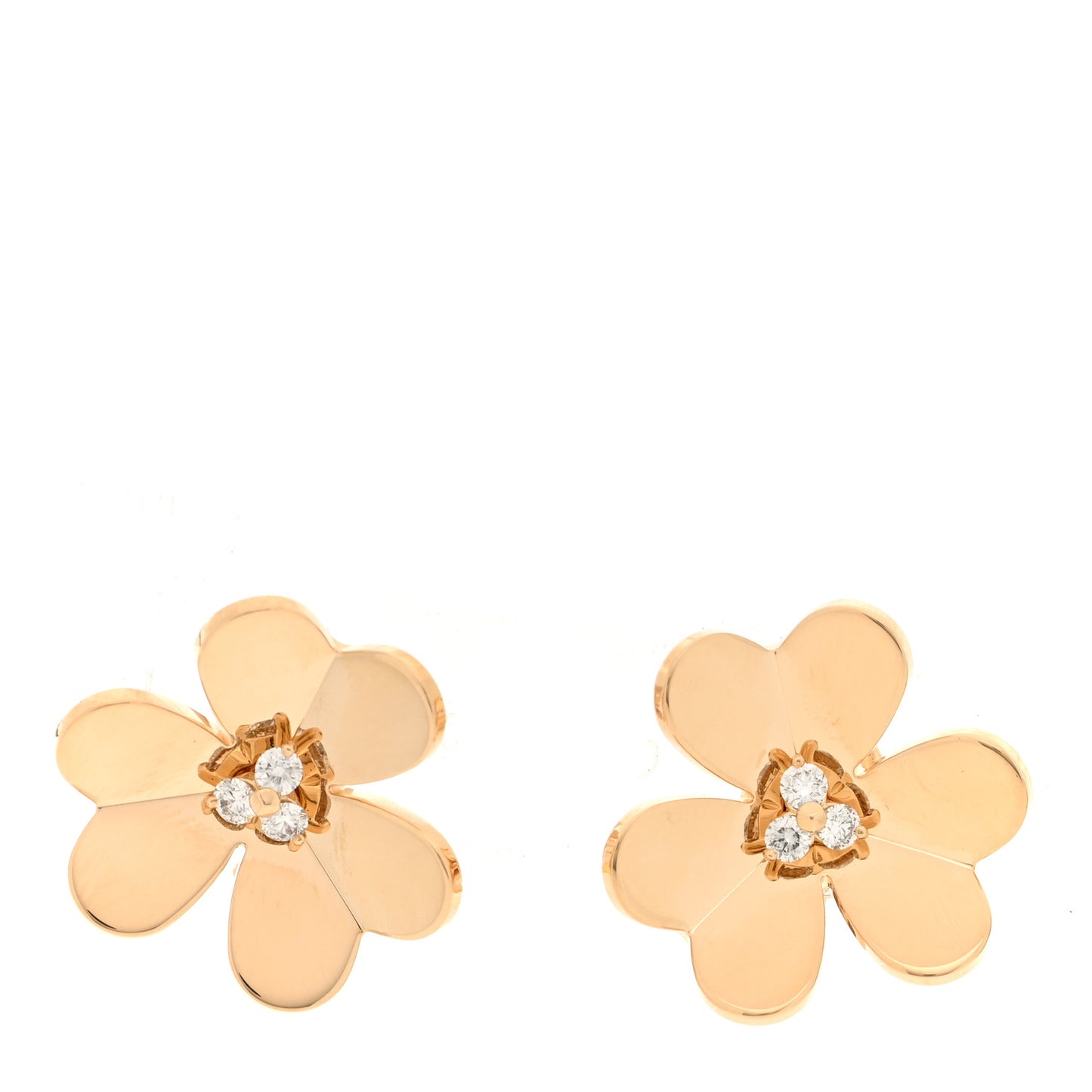 18K Yellow Gold Diamond Large Frivole Earrings