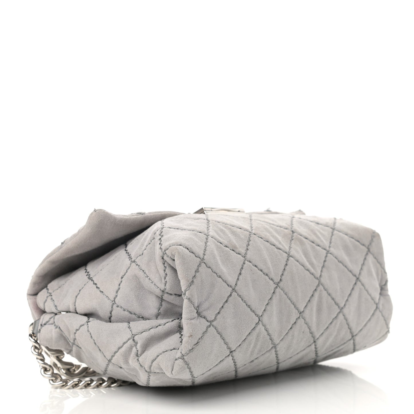 Shaggy Deer Quilted Small Beckett Chain Shoulder Bag Grey