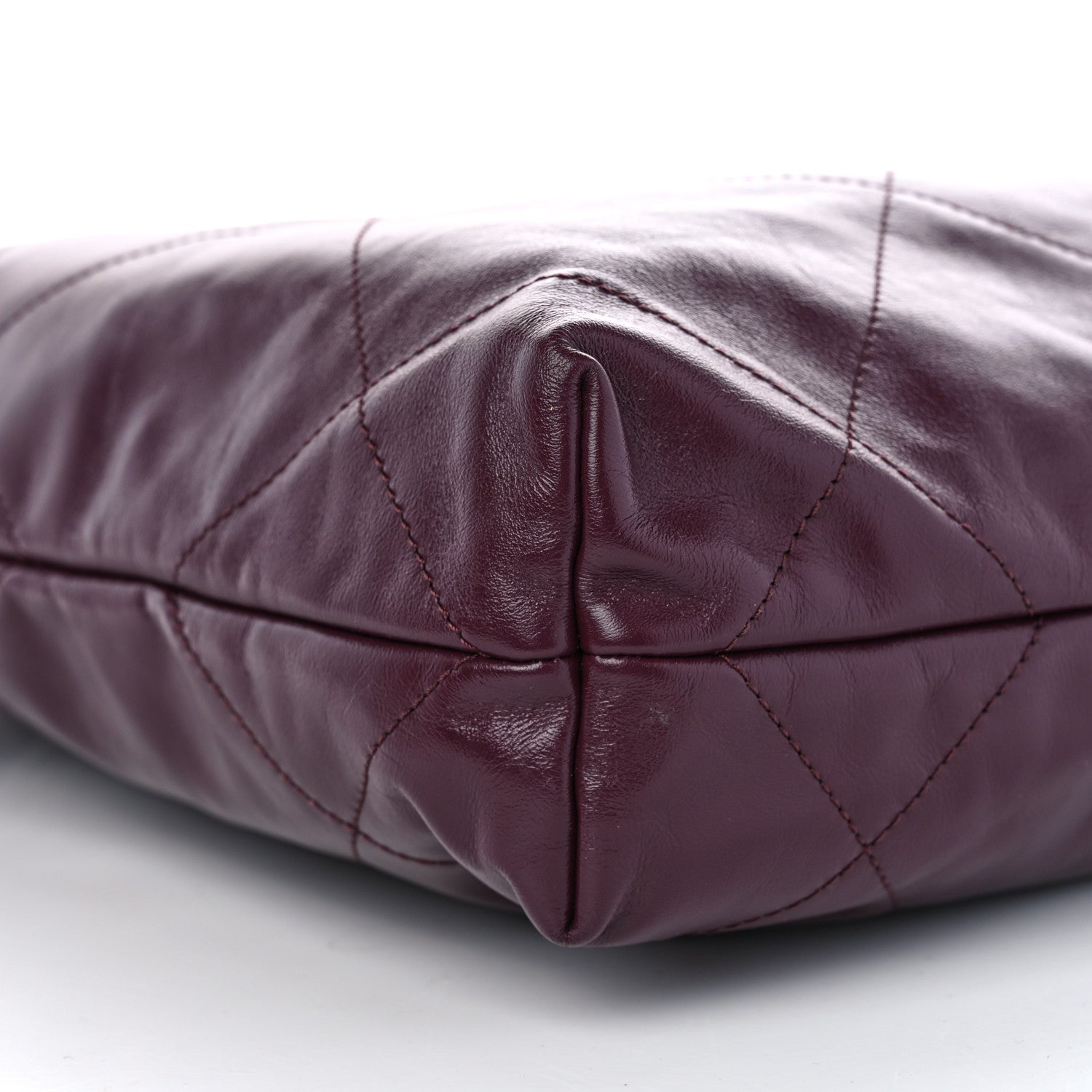 Chanel Shiny Calfskin Quilted Small Chanel 22 Dark Burgundy 9 of 10