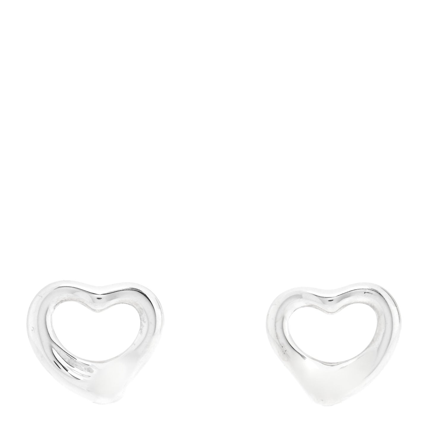 Sterling Silver Elsa Peretti 11mm Open Heart Earrings