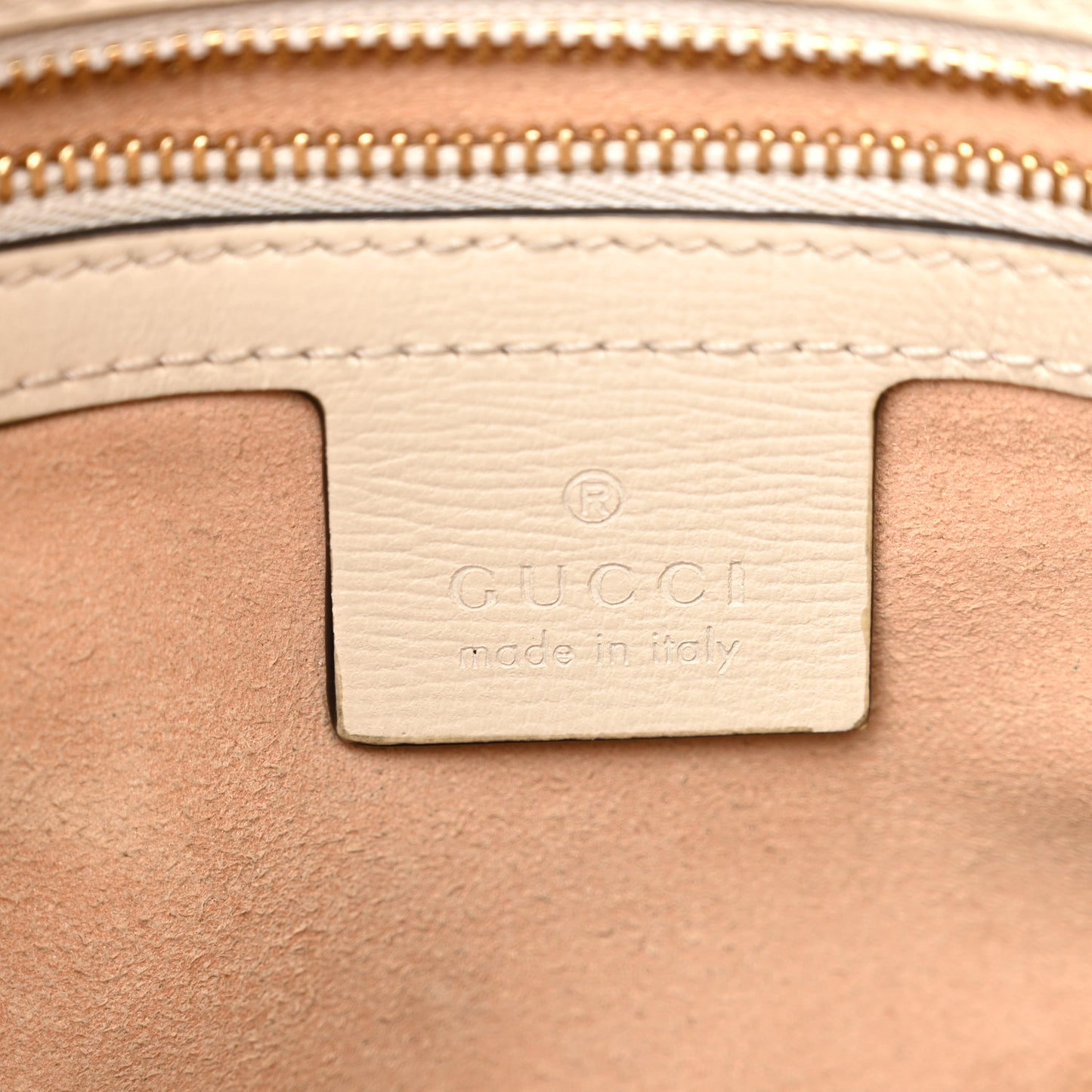 GG Supreme Monogram Small Horsebit 1955 Shoulder Bag Beige Mystic White