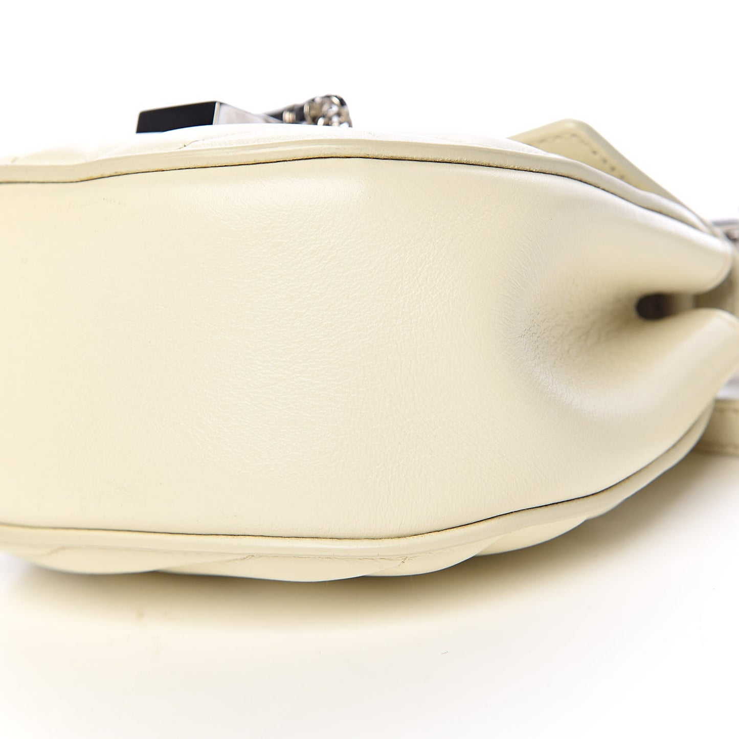 Calfskin Quilted Nano Drew Bijou Shoulder Bag White