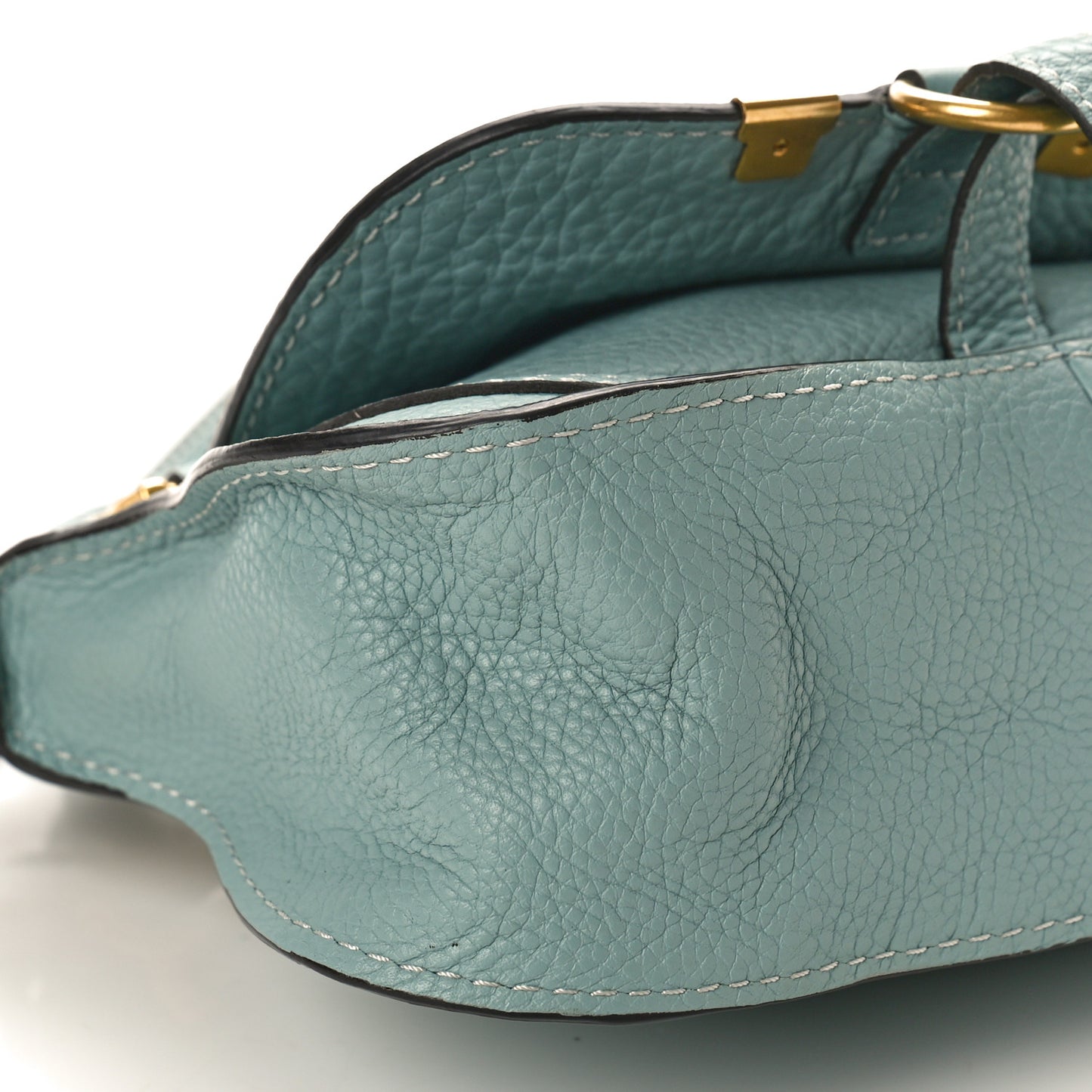 Calfskin Small Marcie Satchel Mint Blue