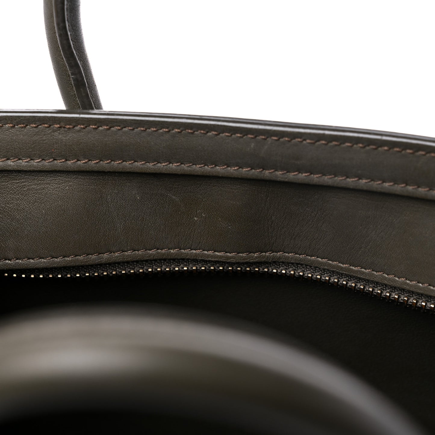 Smooth Calfskin Nano Luggage Khaki