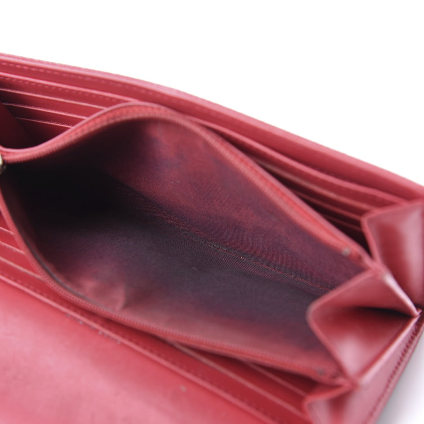 Caviar Timeless CC Large Flap Wallet Red