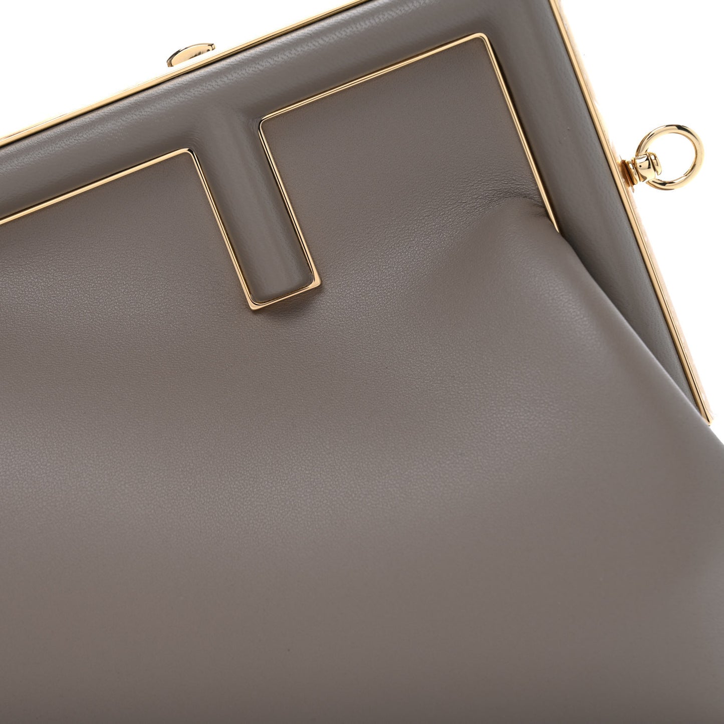 Shiny Nappa Small Fendi First Dove Gray
