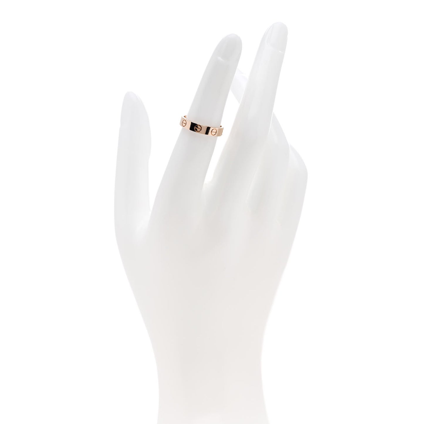 18K Pink Gold 3.5mm LOVE Wedding Band Ring 50 5.25