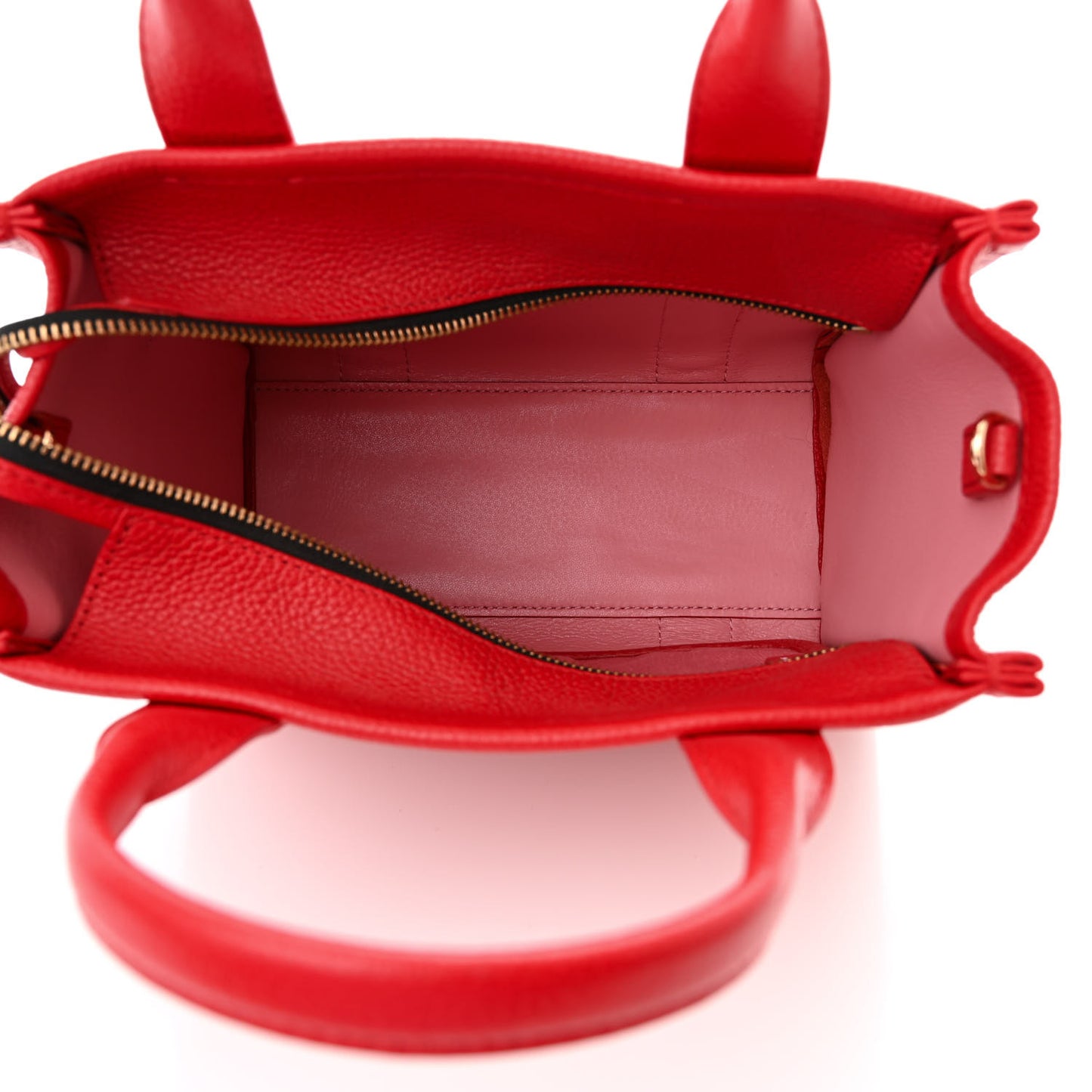 Grained Calfskin Small The Tote Bag True Red