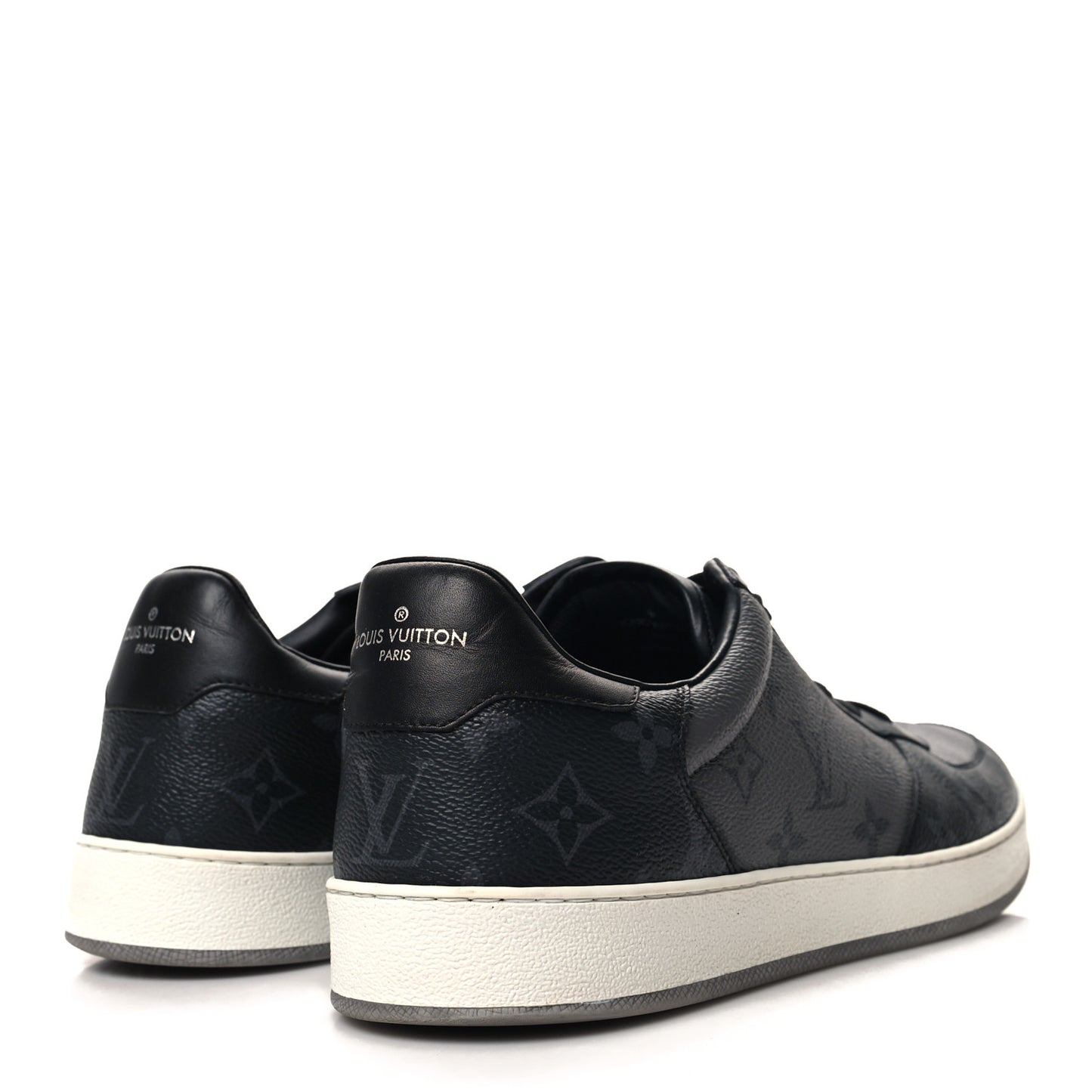 Reverse Monogram Eclipse Mens Rivoli Sneakers 10 Black