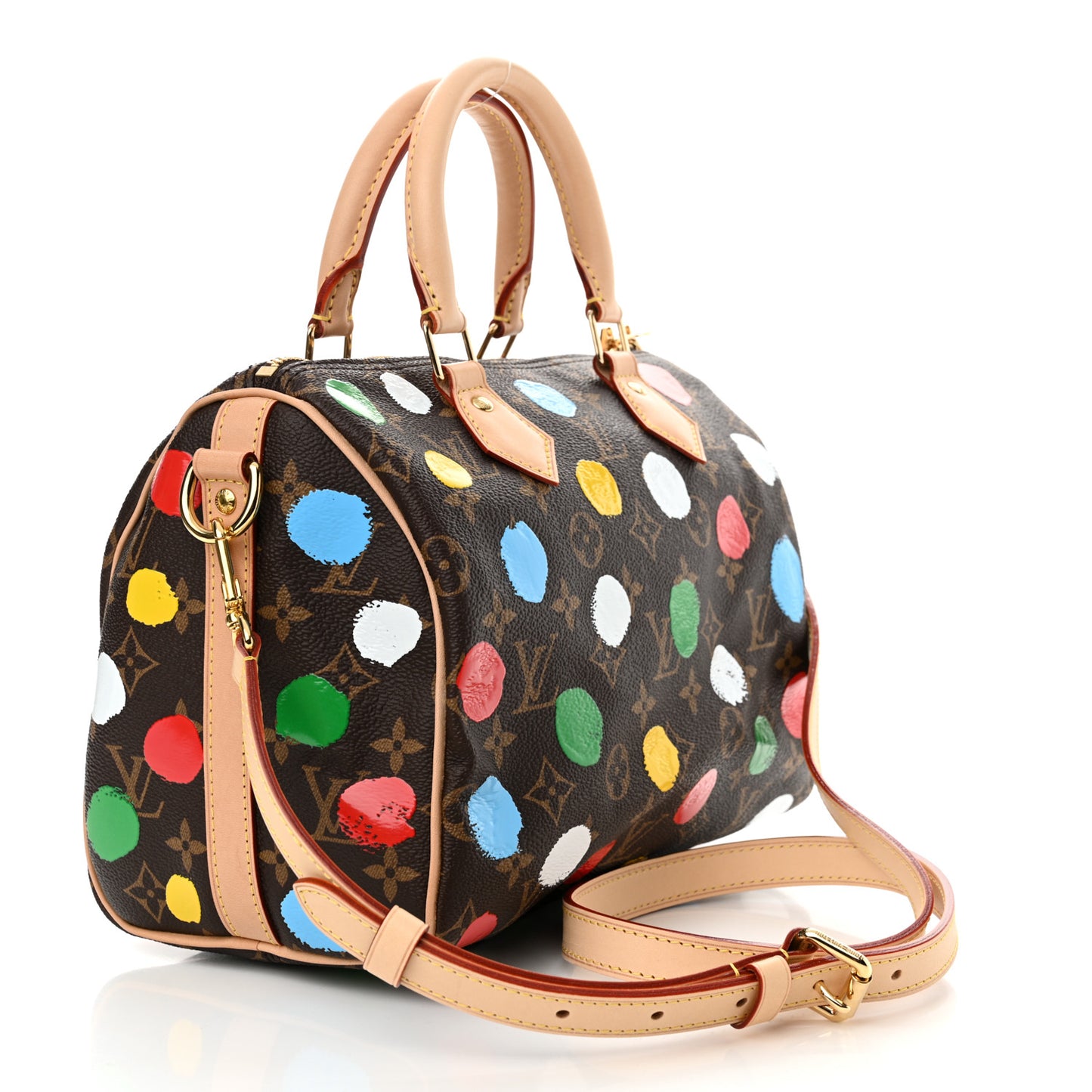 LV X YK Monogram Speedy Bandouliere 25 Multicolor