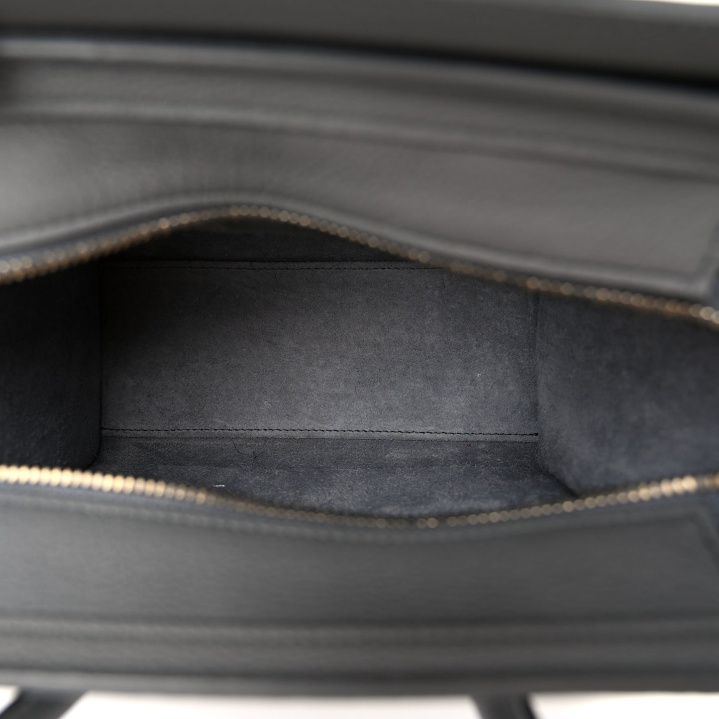 Baby Drummed Calfskin Nano Luggage Kohl