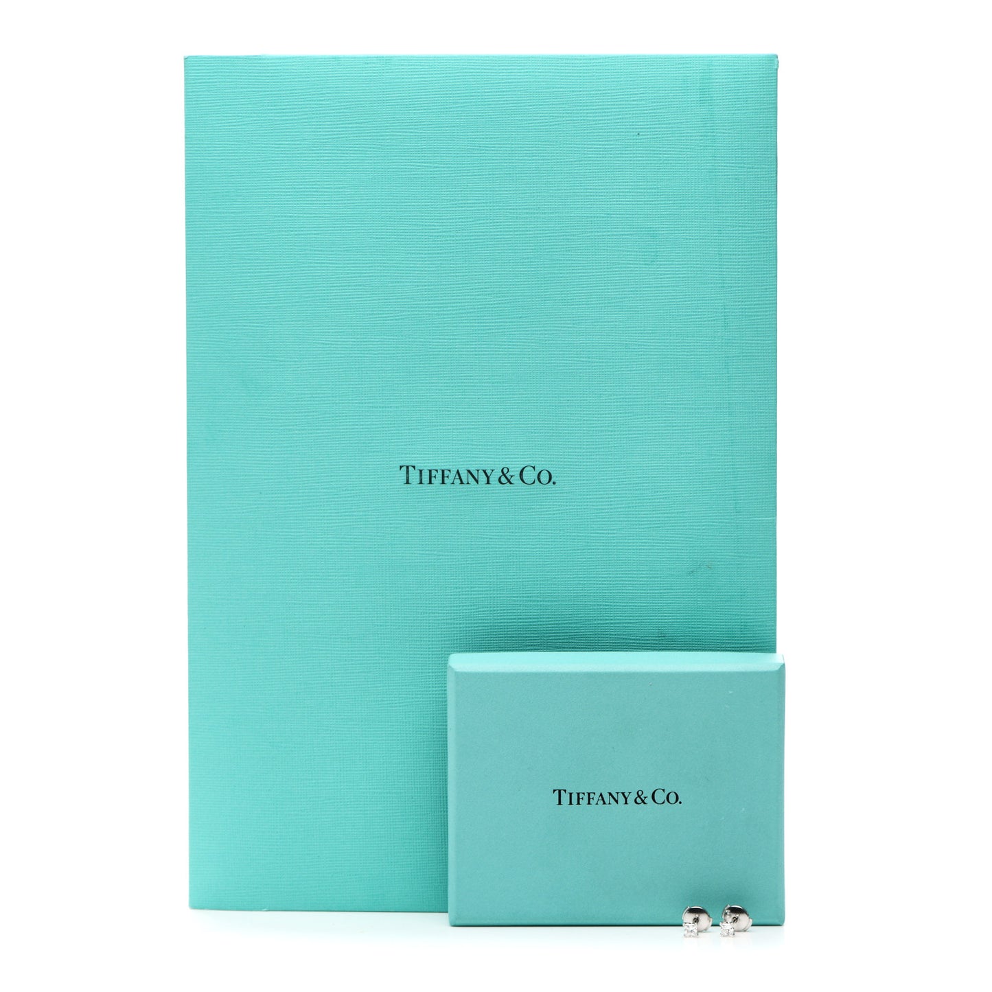 Platinum Diamond .40ctw Princess Cut Solitaire Earrings