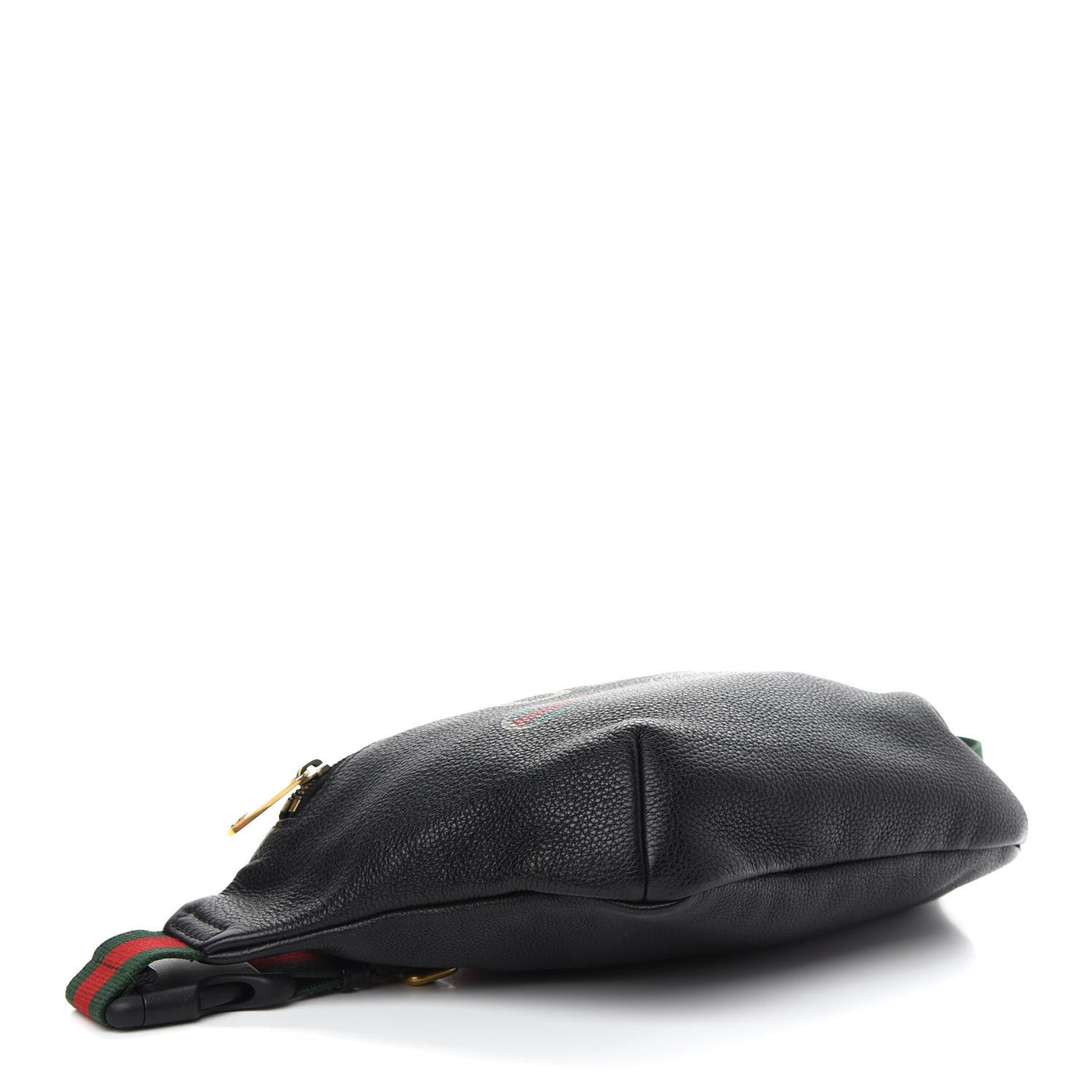 Grained Calfskin Logo Belt Bag Black