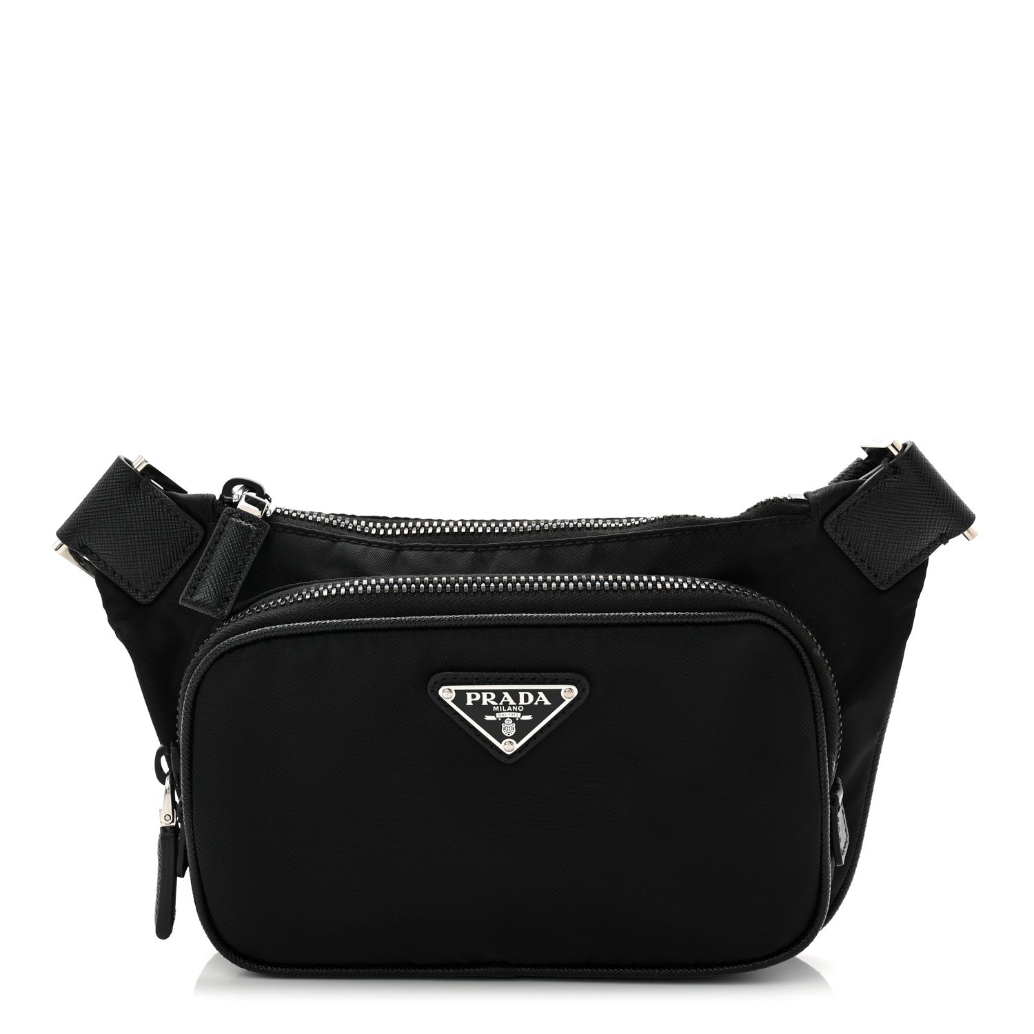 Prada Re-Nylon Saffiano Belt Bag Black 1801121 – FASHIONPHILE