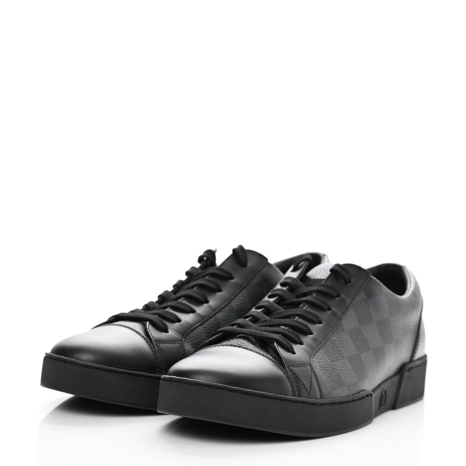 Louis Vuitton Calfskin Damier Graphite Match Up Sneakers 6.5 3 of 9