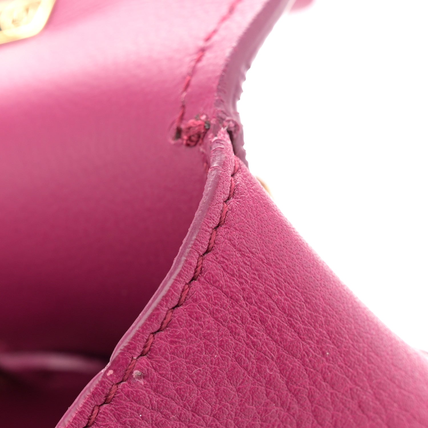 Salvatore Ferragamo Grained Calfskin Linda Top Handle Satchel Sangria 15 of 19