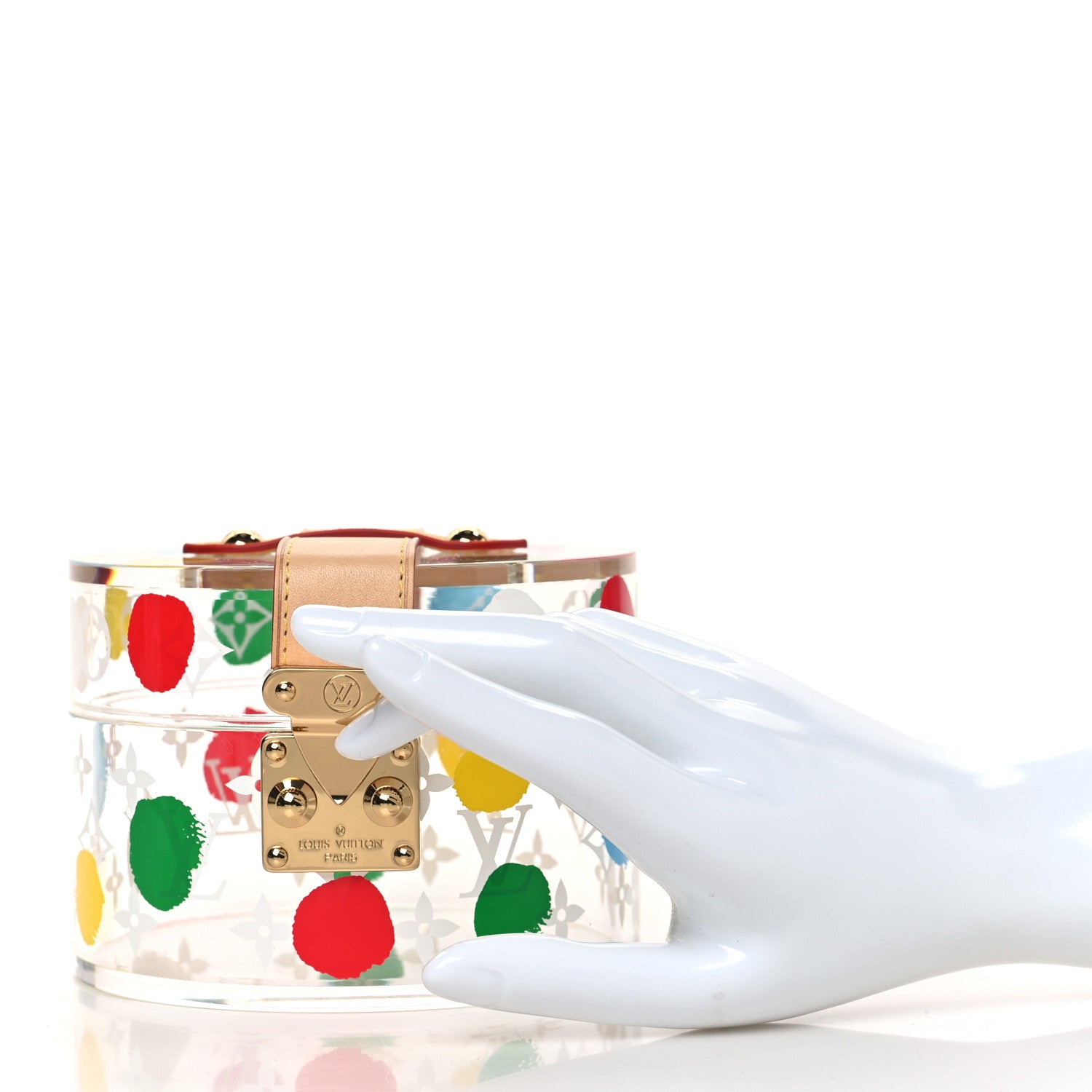 Louis Vuitton LV x YK Transparent Plexiglass Monogram Painted Dots Box Scott Multicolor 2 of 7