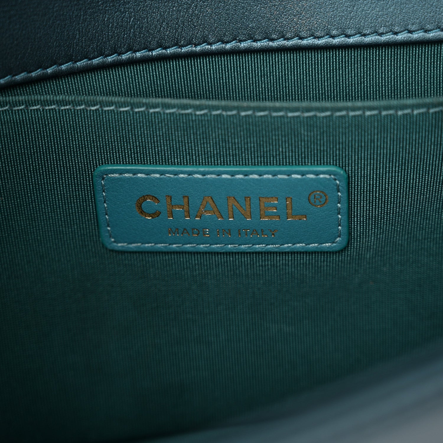 Chanel Metallic Calfskin Quilted Medium Boy Flap Blue 6 of 12