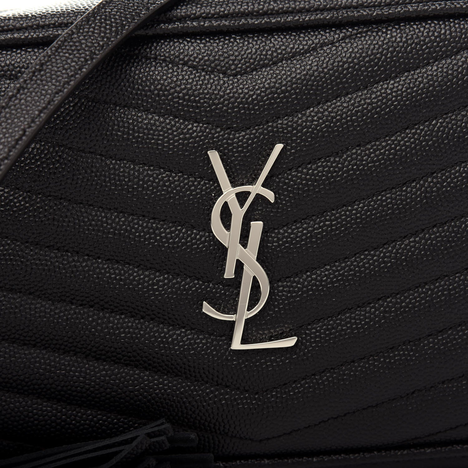 Saint Laurent Grain De Poudre Matelasse Monogram Mini Lou Camera Bag Black 10 of 10