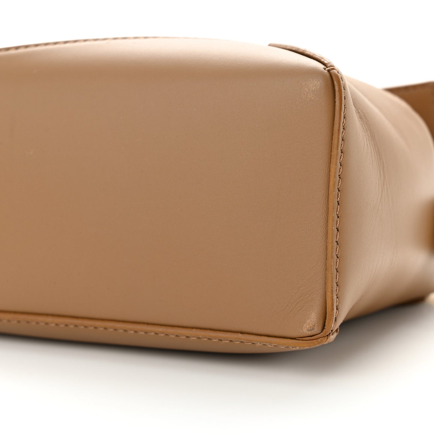 X SUNA FUJITA Satin Calfskin Mini Lemur Puzzle Edge Bag Brown