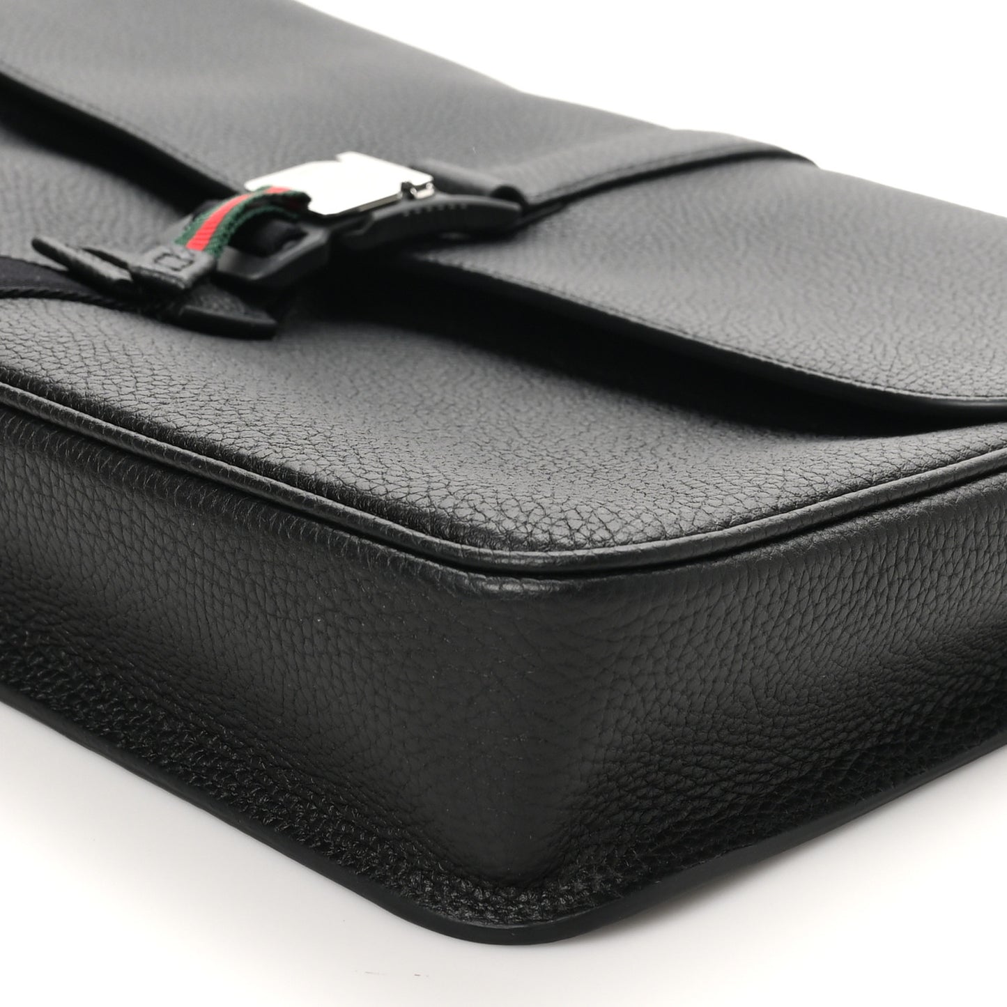 Calfskin Web Medium Business Case Black