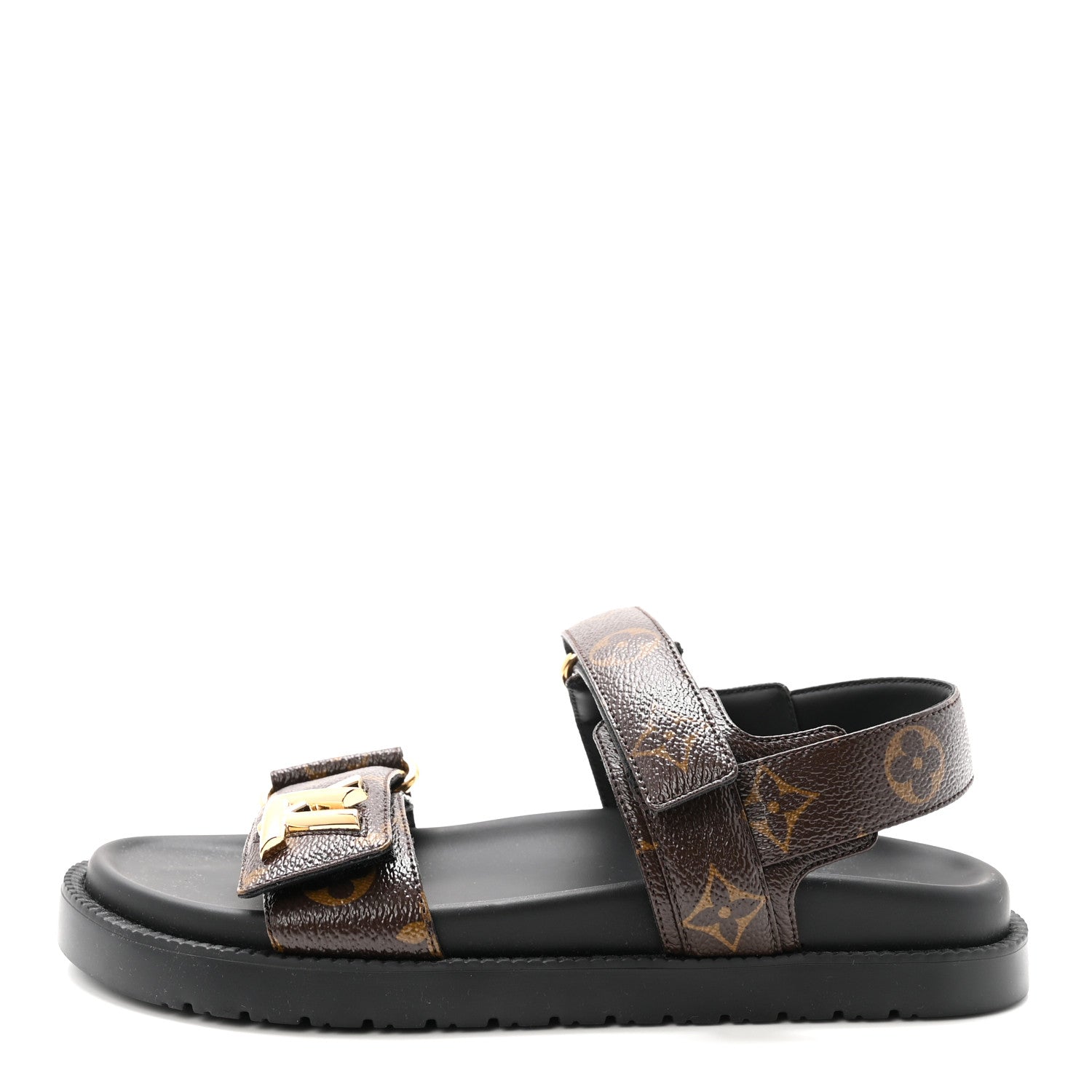 Louis Vuitton Monogram LV Sunset Comfort Flat Sandals 37 Cacao