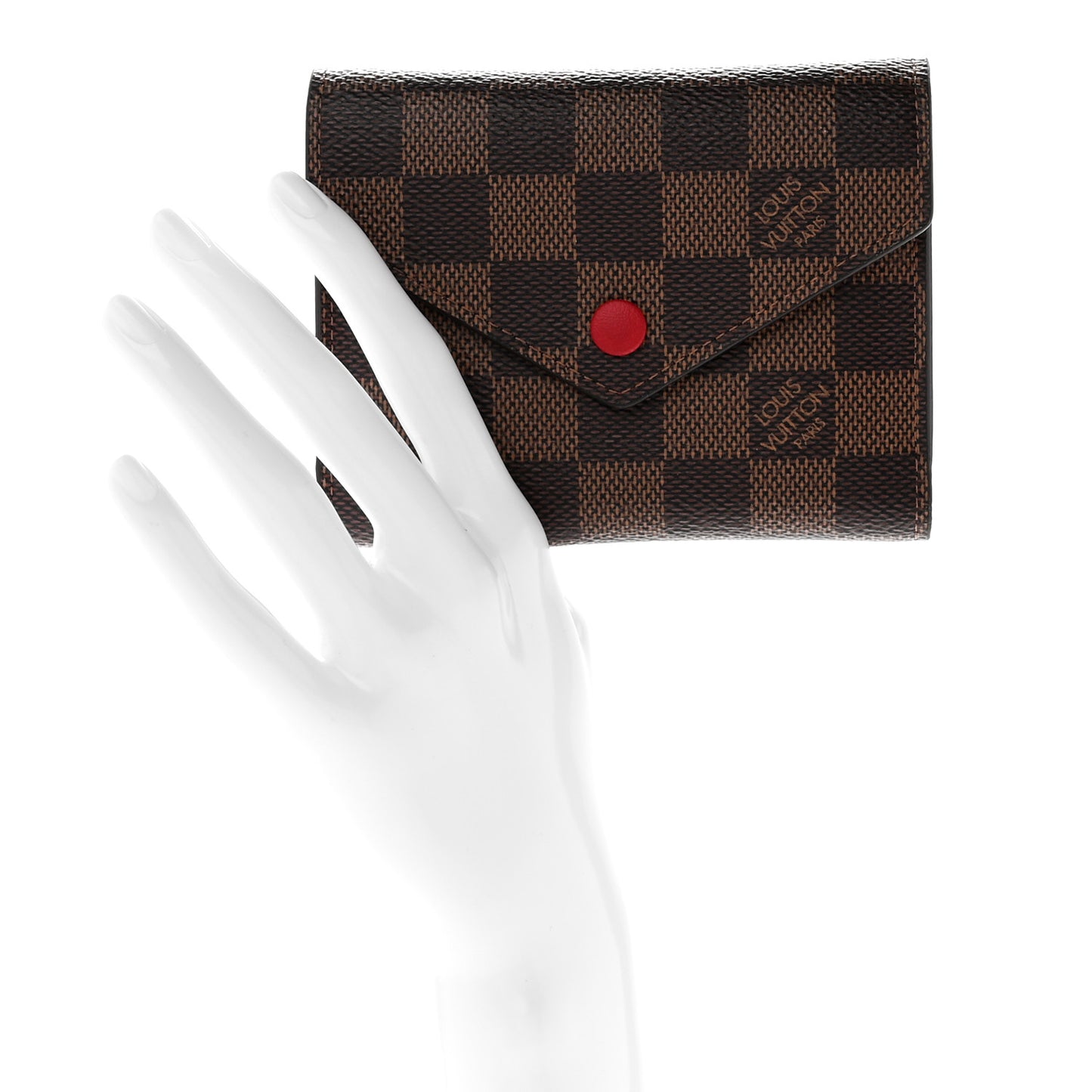Damier Ebene Victorine Wallet Cherry