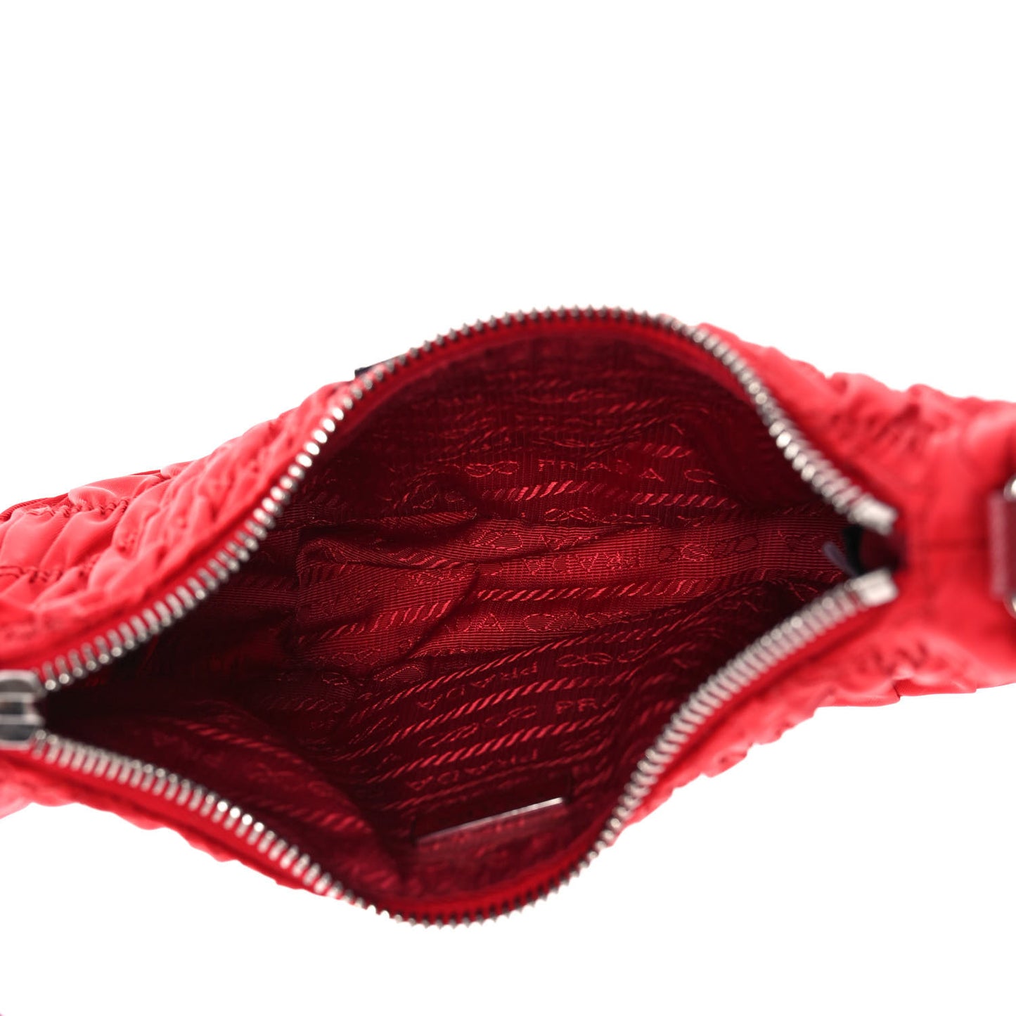 Tessuto Nylon Gaufre Shoulder Bag Rosso
