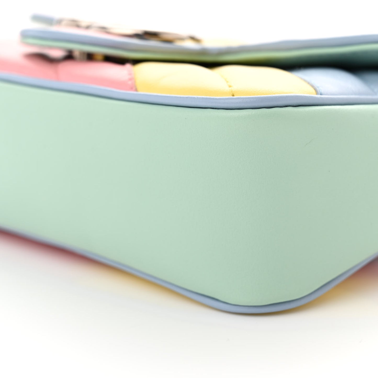Calfskin Matelasse Diagonal Super Mini GG Marmont Shoulder Bag Multicolor Pastel