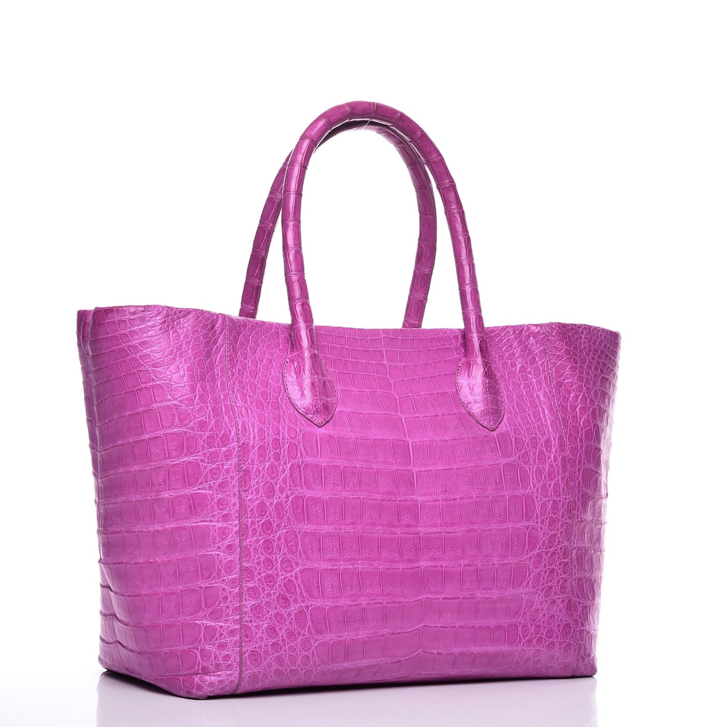 Crocodile Convertible Shopper Tote Purple