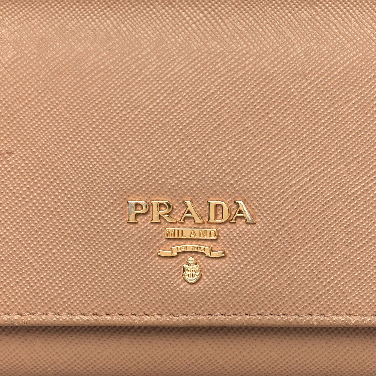 Saffiano Metal Continental Flap Wallet Cammeo